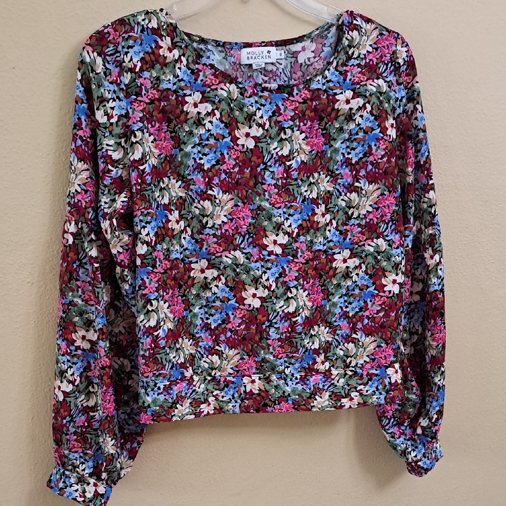 Women's Floral Top - Multicolor Molly Bracken Small